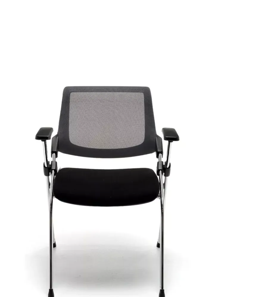 Sedie Ufficio- Sedia da ufficio "brifing" pieghevole nera, 61x60x80 cm