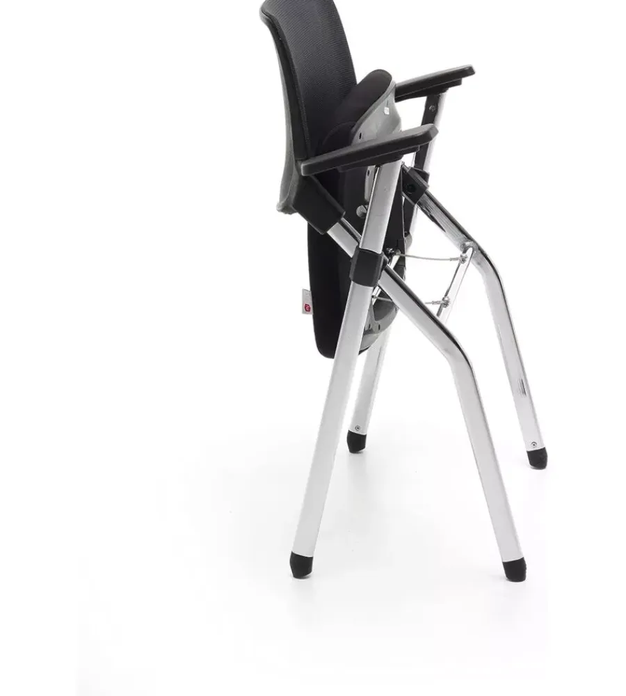 Sedie Ufficio- Sedia da ufficio "brifing" pieghevole nera, 61x60x80 cm