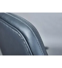 Sedie Ufficio|Sedia da ufficio in ecopelle nera, 65x63x109-118 cm