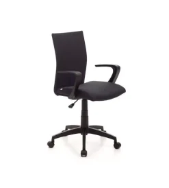 Sedie Ufficio- Sedia da ufficio "milano" in tessuto nero, 58x58x93-99 cm