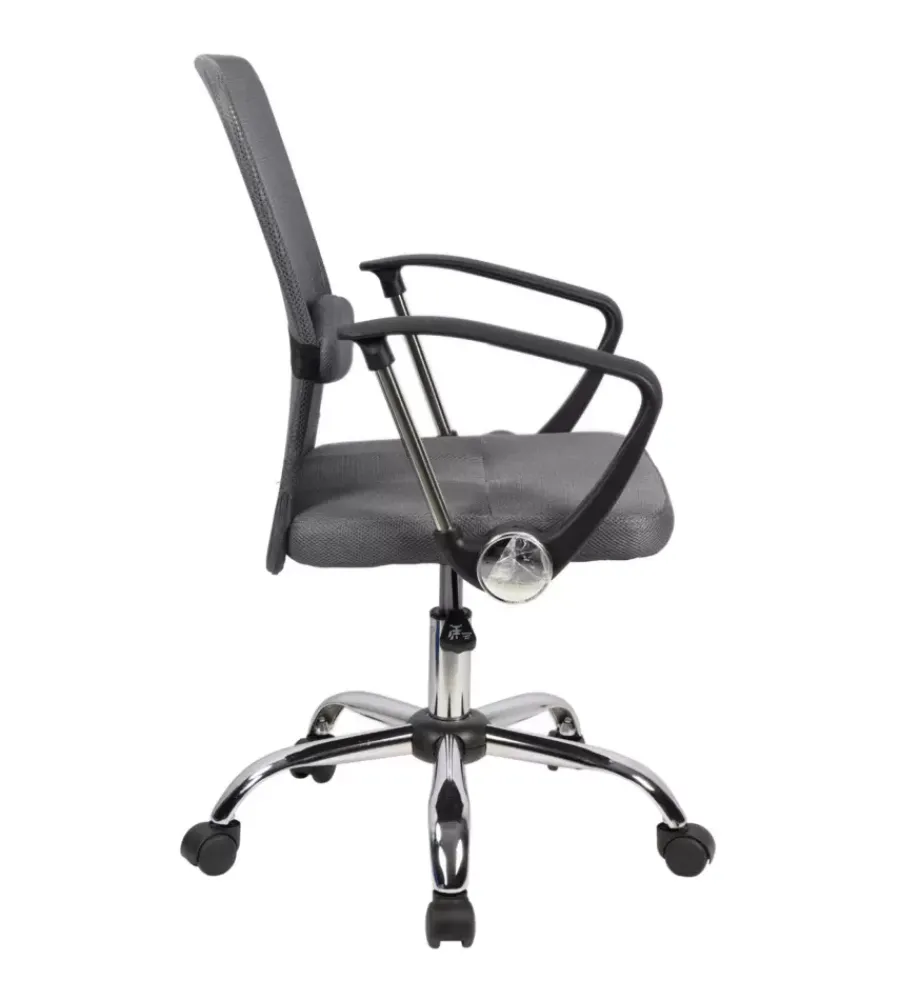 Sale Sedia da ufficio traspirante "stanford" con braccioli in tessuto grigio 56x53,5x91,5-101,5 cm Sedie Ufficio