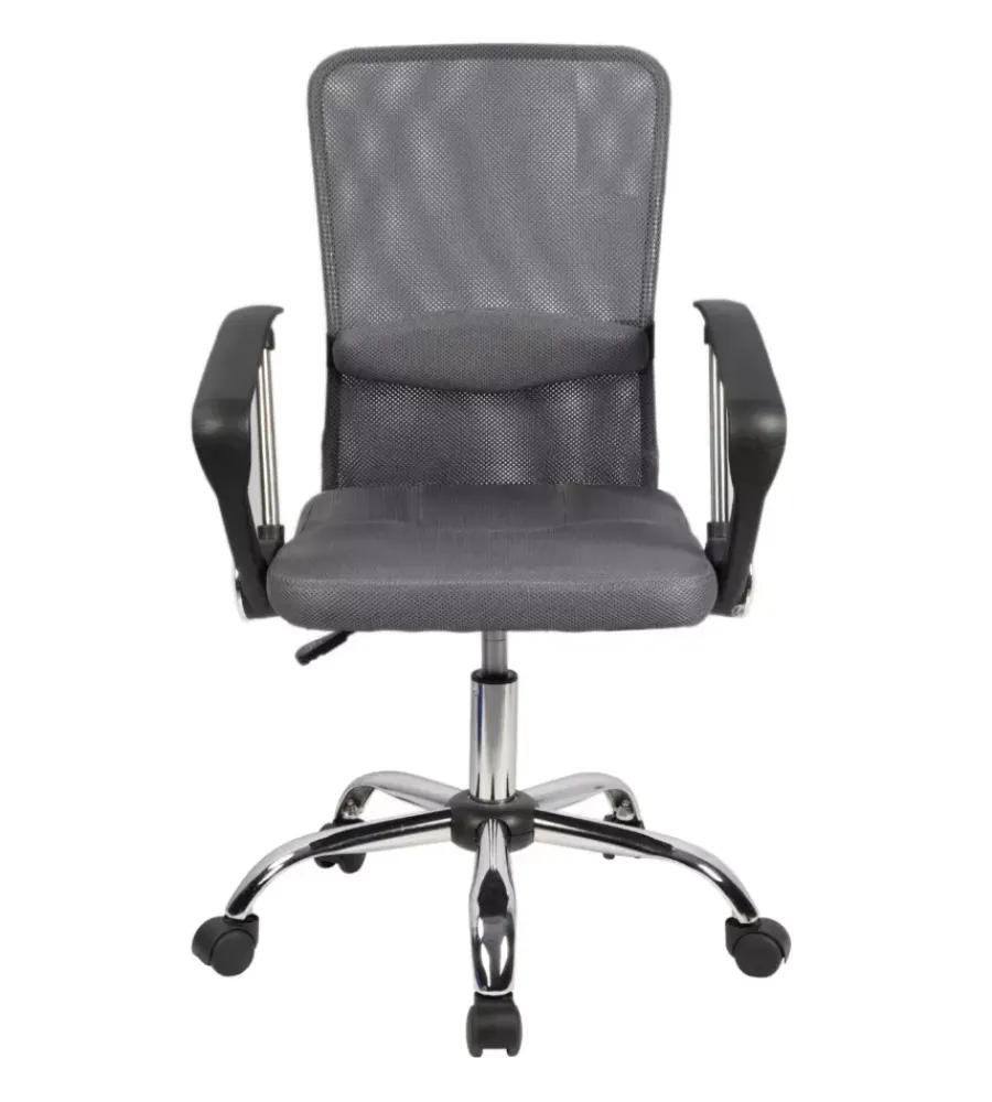 Sale Sedia da ufficio traspirante "stanford" con braccioli in tessuto grigio 56x53,5x91,5-101,5 cm Sedie Ufficio