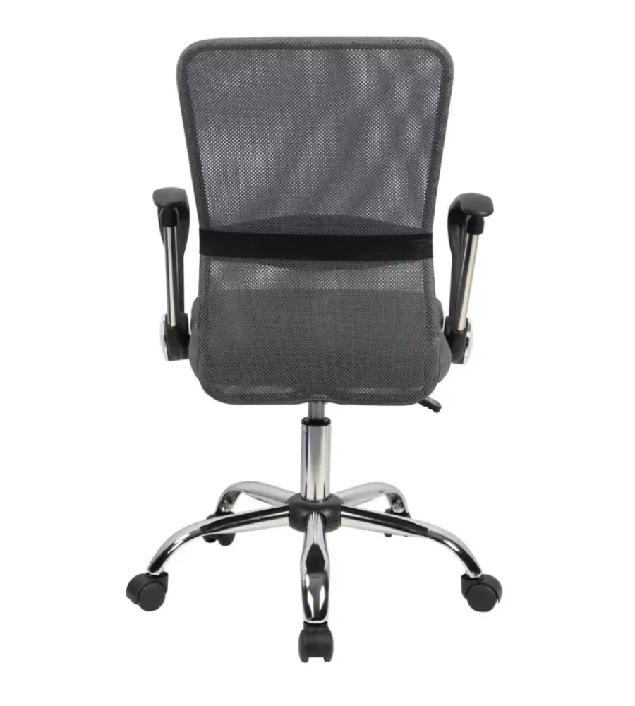 Sale Sedia da ufficio traspirante "stanford" con braccioli in tessuto grigio 56x53,5x91,5-101,5 cm Sedie Ufficio