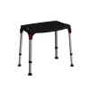 Accessori Bagno|Sedia regolabile da bagno colore nero, 50x30x39/54 cm