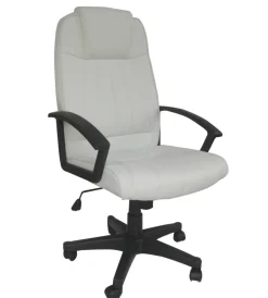 Sedie Ufficio- Sedia ufficio "comfort"  ecopelle bianca e braccioli, 106/115x64x66 cm