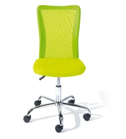 New Sedia ufficio in tessuto con ruote, verde Sedie Ufficio