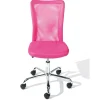 Sedie Ufficio- Sedia ufficio in tessuto con ruote, fuxia