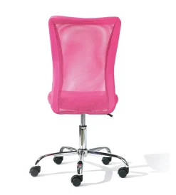 Sedie Ufficio- Sedia ufficio in tessuto con ruote, fuxia