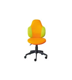 Sedie Ufficio|Sedia ufficio tessuto arancione e giallo, 52x56x94-103,5 cm