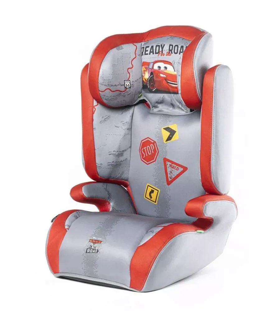 Auto Interno- Seggiolino auto disney "cars" per bambini con altezza da 100 a 150 cm, ece r129
