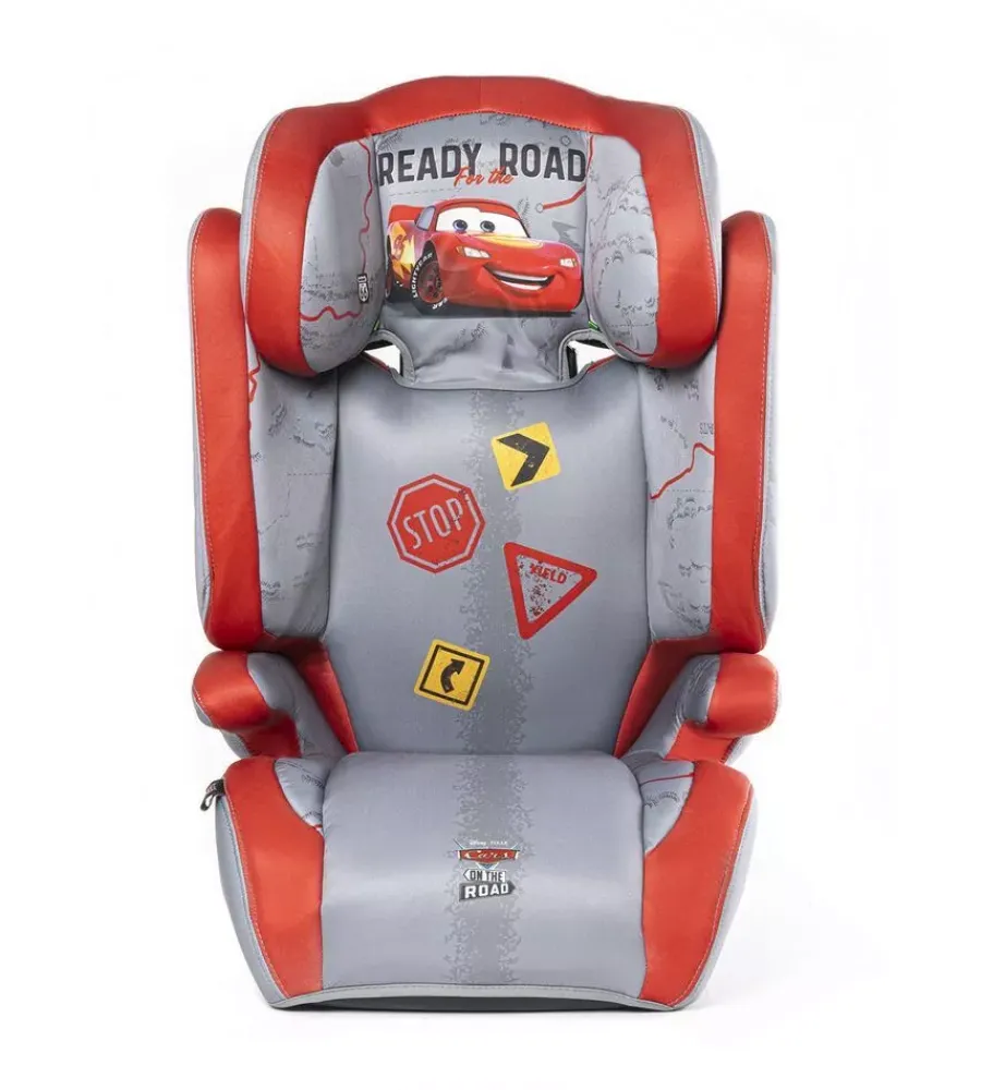 Auto Interno- Seggiolino auto disney "cars" per bambini con altezza da 100 a 150 cm, ece r129
