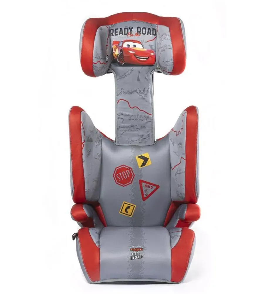 Auto Interno- Seggiolino auto disney "cars" per bambini con altezza da 100 a 150 cm, ece r129
