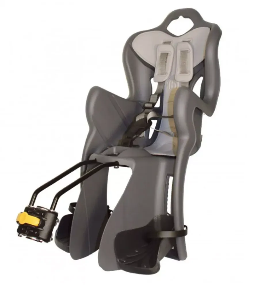 Bici|Seggiolino bici posteriore bellelli "b-one lux" grigio scuro, portata massima 22 kg