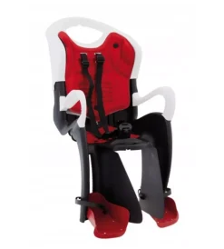 Bici|Seggiolino bici posteriore bellelli "tiger" bianco e rosso, portata massima 22 kg