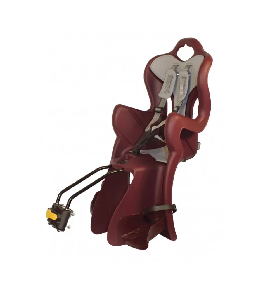 Discount Seggiolino bici posteriore bellelli "b-one" bordeaux, portata massima 22 kg Bici