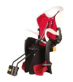 Bici- Seggiolino bici posteriore bellelli "tiger relax" rosso e bianco, portata massima 22 kg