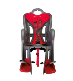 Bici|Seggiolino per bici posteriore bellelli "b-one" attacco al portapacchi grigio scuro, portata massima 22 kg