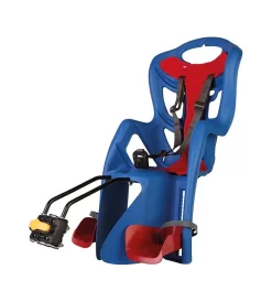 Bici- Seggiolino posteriore blu per bicicletta per bambini, max. 22 kg, da 3 a 8 anni - si fissa al telaio