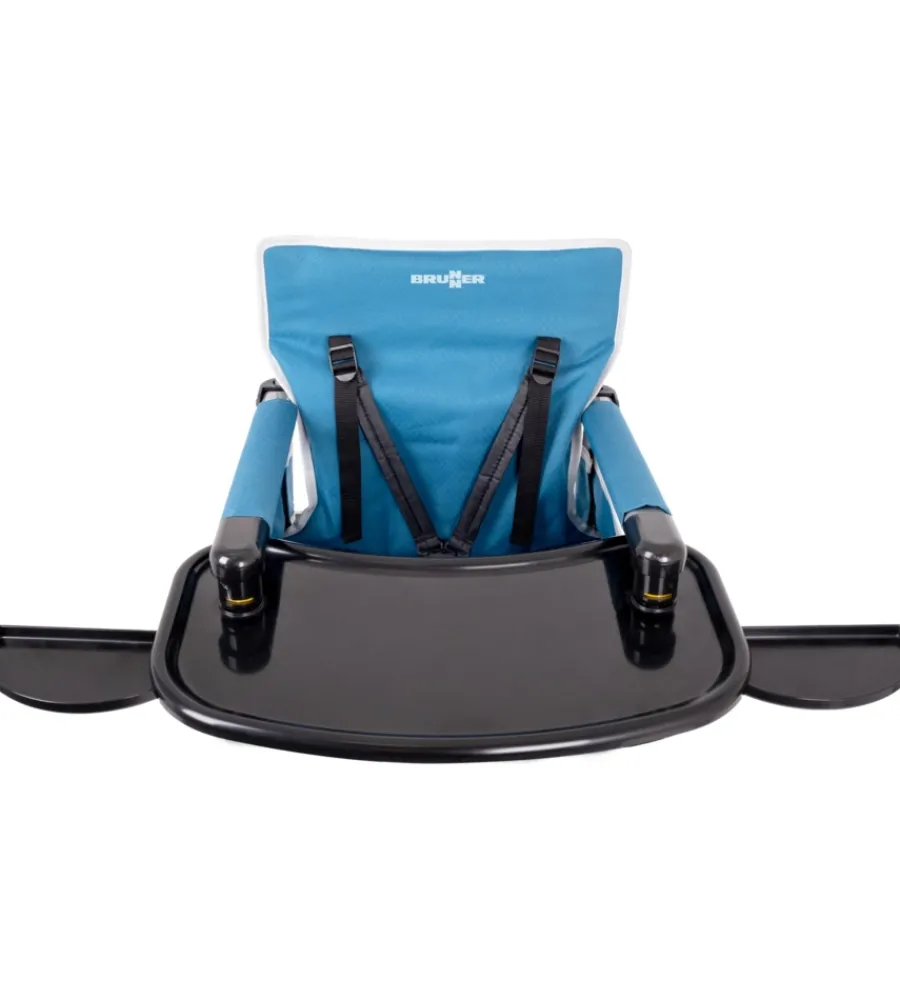 Brunner Campeggio|Seggiolone da viaggio salvaspazio per bambini 6 mesi a 4 anni "action baby equiframe" in acciaio e poliestere blu 49,5x67x58/94 cm