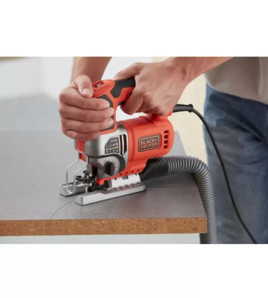 Seghetti Alternativi E Gattuccio-Black+Decker Seghetto alternativo "bes610k-qs" lama 19 mm 650w