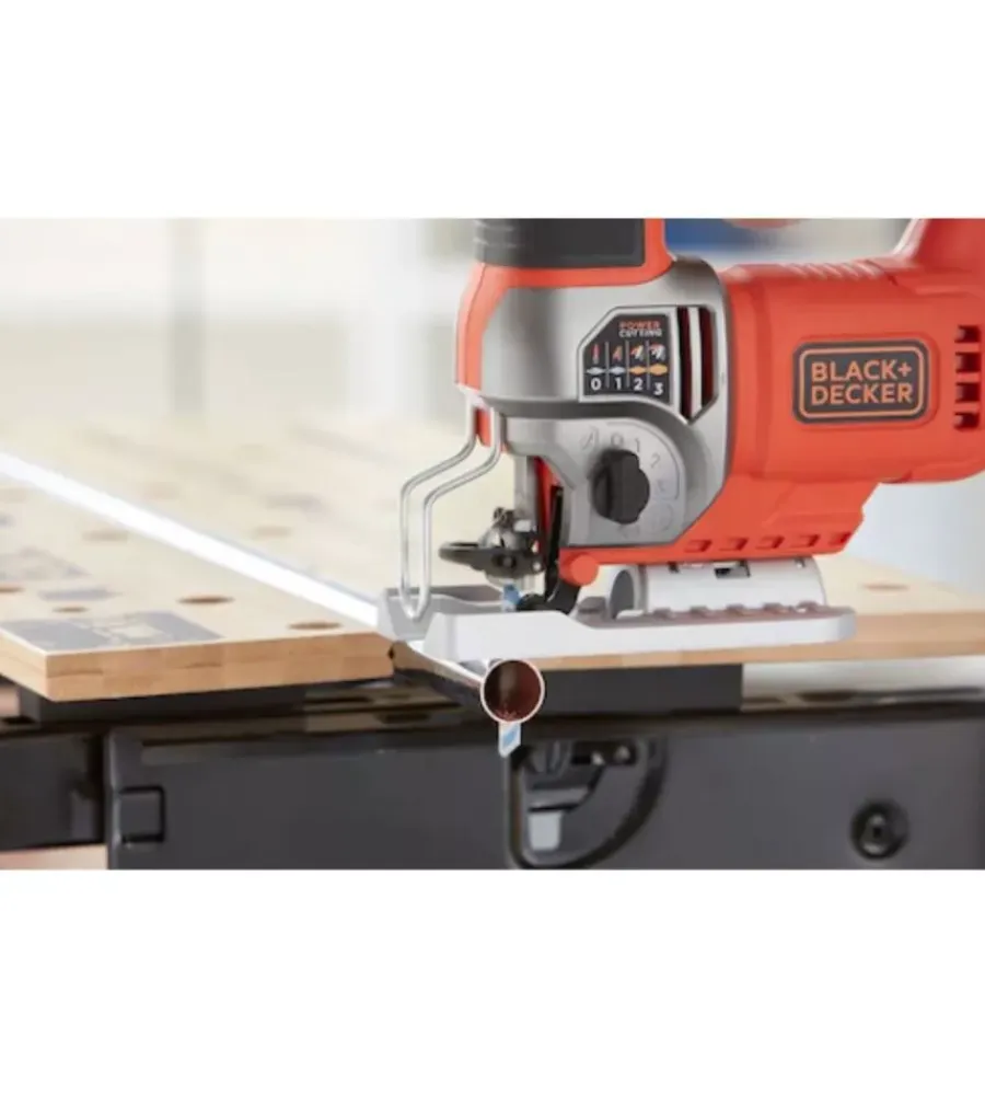 Seghetti Alternativi E Gattuccio-Black+Decker Seghetto alternativo "bes610k-qs" lama 19 mm 650w