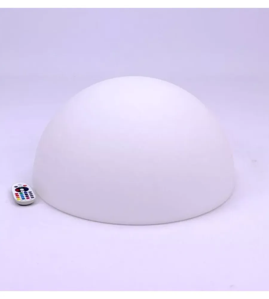 Discount Semi sfera decorativa da esterno luminosa led rgb ricaricabile e con telecomando 50x50x26 cm Illuminazione Per Esterno