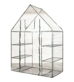 Coltivazione E Cura|Serra da esterno "barbara" con 8 ripiani e telo in pvc 140x70x190 cm