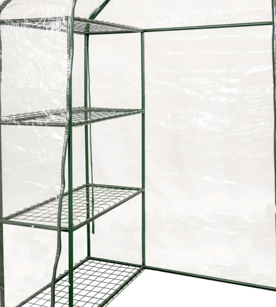 Coltivazione E Cura|Serra da esterno "barbara" con 8 ripiani e telo in pvc 140x70x190 cm