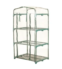 Discount Serra da esterno "maria" con 3 ripiani e telo in pvc 70x50x125 cm Coltivazione E Cura