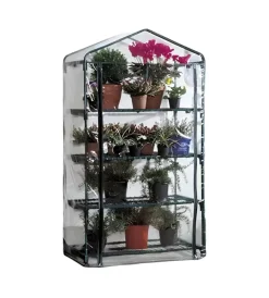 Coltivazione E Cura-Verdemax Serra da giardino "azalea" con 4 ripiani big 90x50x163 cm