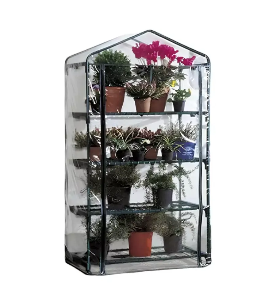 Coltivazione E Cura-Verdemax Serra da giardino "azalea" con 4 ripiani big 90x50x163 cm