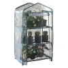Verdemax Coltivazione E Cura|Serra da giardino "azalea" con 3 ripiani e ruote 70x50x131 cm