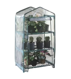Verdemax Coltivazione E Cura|Serra da giardino "azalea" con 3 ripiani e ruote 70x50x131 cm
