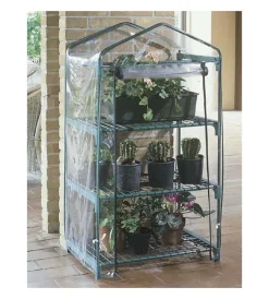 Verdemax Coltivazione E Cura|Serra da giardino "azalea" con 3 ripiani e ruote 70x50x131 cm