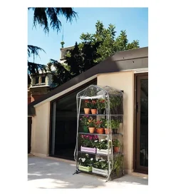 New Serra da giardino "azalea" con 4 ripiani 70x50x158 cm Coltivazione E Cura