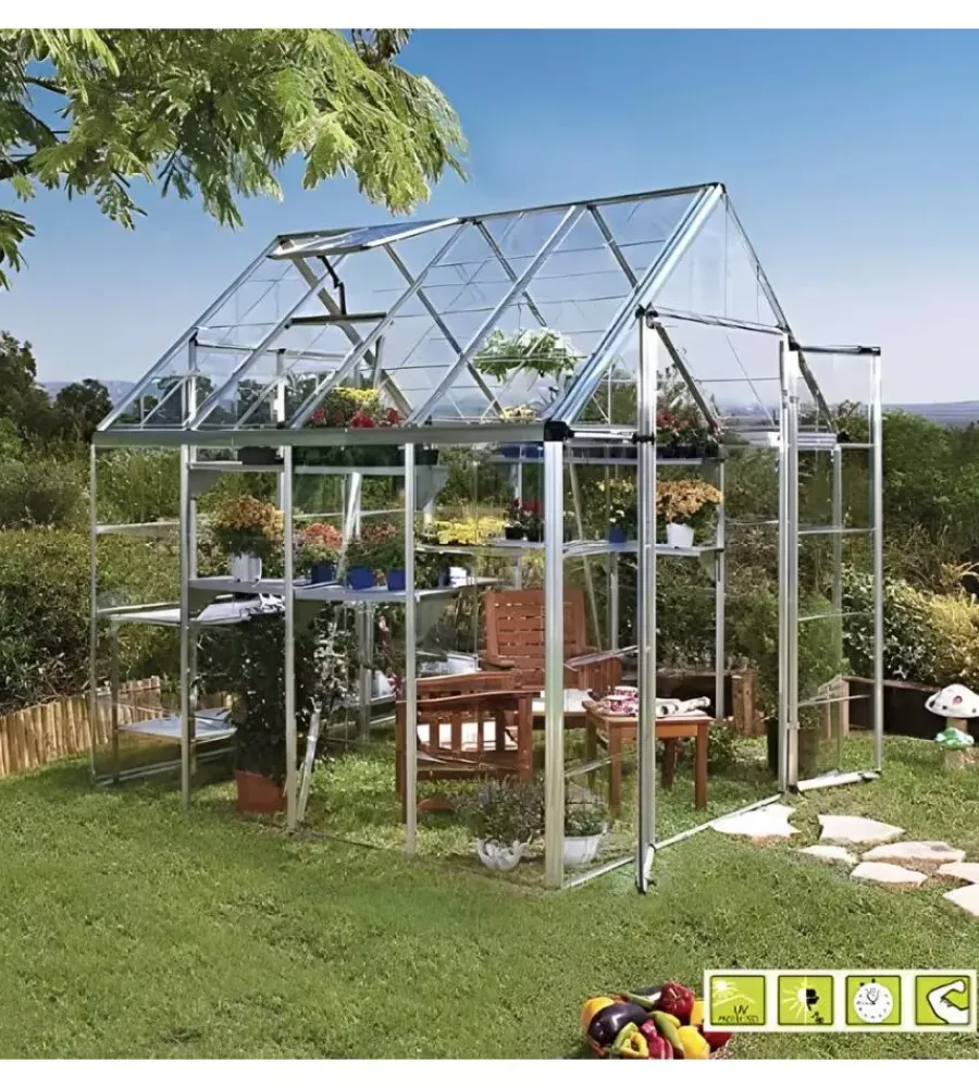 Verdemax Coltivazione E Cura|Serra per giardino "doritis large" in policarbonato 254x249x260 cm