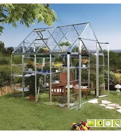 Coltivazione E Cura-Verdemax Serra per giardino "doritis medium" in policarbonato 185x184x209 cm