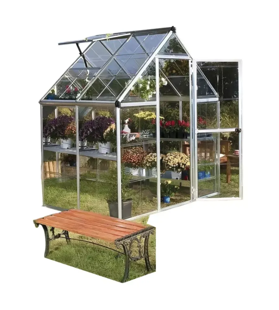 Coltivazione E Cura- Serra per giardino verdemax "doritis mini" in policarbonato 185x122x209 cm