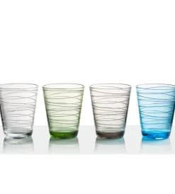 Brunner Campeggio|Set 4 bicchieri "onda" in policarbonato 30 cl
