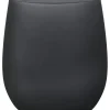 Campeggio-Brunner Set 2 bicchieri satinati "waterglass blacksatin" in policarbonato 35 cl