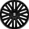 Online Set 4 copricerchi 14" pollici copriruota auto bergamo spc1485bkgr nero grigio Auto Esterno