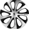 New Set 4 copricerchi 14" pollici copriruota auto lazio spc1473svbk argento nero Auto Esterno