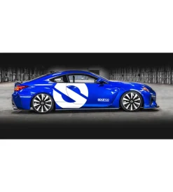 Sparco Auto Esterno|Set 4 copricerchi 14" pollici copriruota auto lazio spc1491bksv nero argento