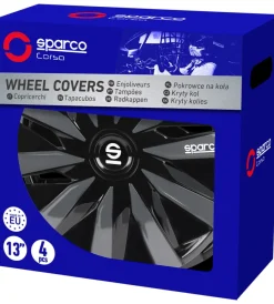 Sparco Auto Esterno|Set 4 copricerchi auto 