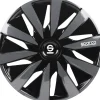 Set 4 copricerchi auto "lazio" nero/grigio, 15" pollici - spc1591bkgr Auto Esterno