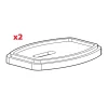 Portaggio-Nordrive Set 2 distanziali per tamponi kit attacchi kargo - h = 7 mm  n99989