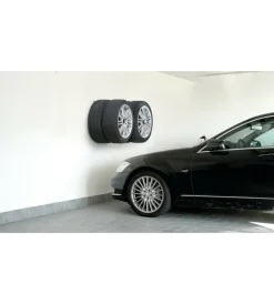 Lampa Pneumatici|Set 2 ganci porta gomme e cerchioni da parete richiudibili - 15969