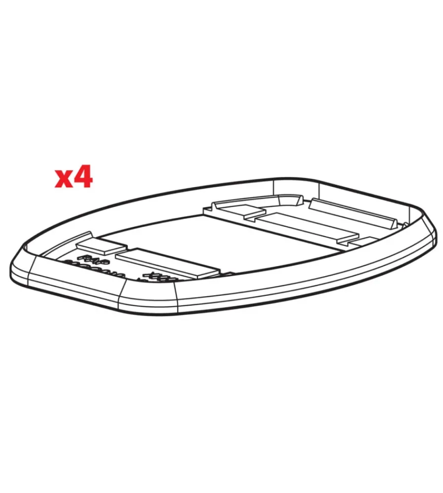 Portaggio-Nordrive Set 4 gomme per tamponi kit attacchi kargo n99984