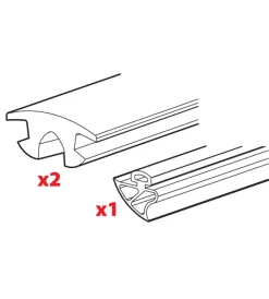 Portaggio-Nordrive Set 3 gomme per una barra kargo-plus - l = 180 cm  n99991