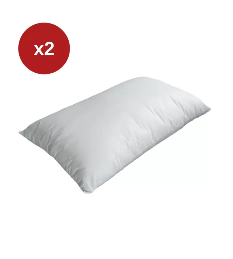 Clearance Set 2 guanciali "dolce sonno" con imbottitura in fibre di poliestere 78x48 cm Letti E Comodini